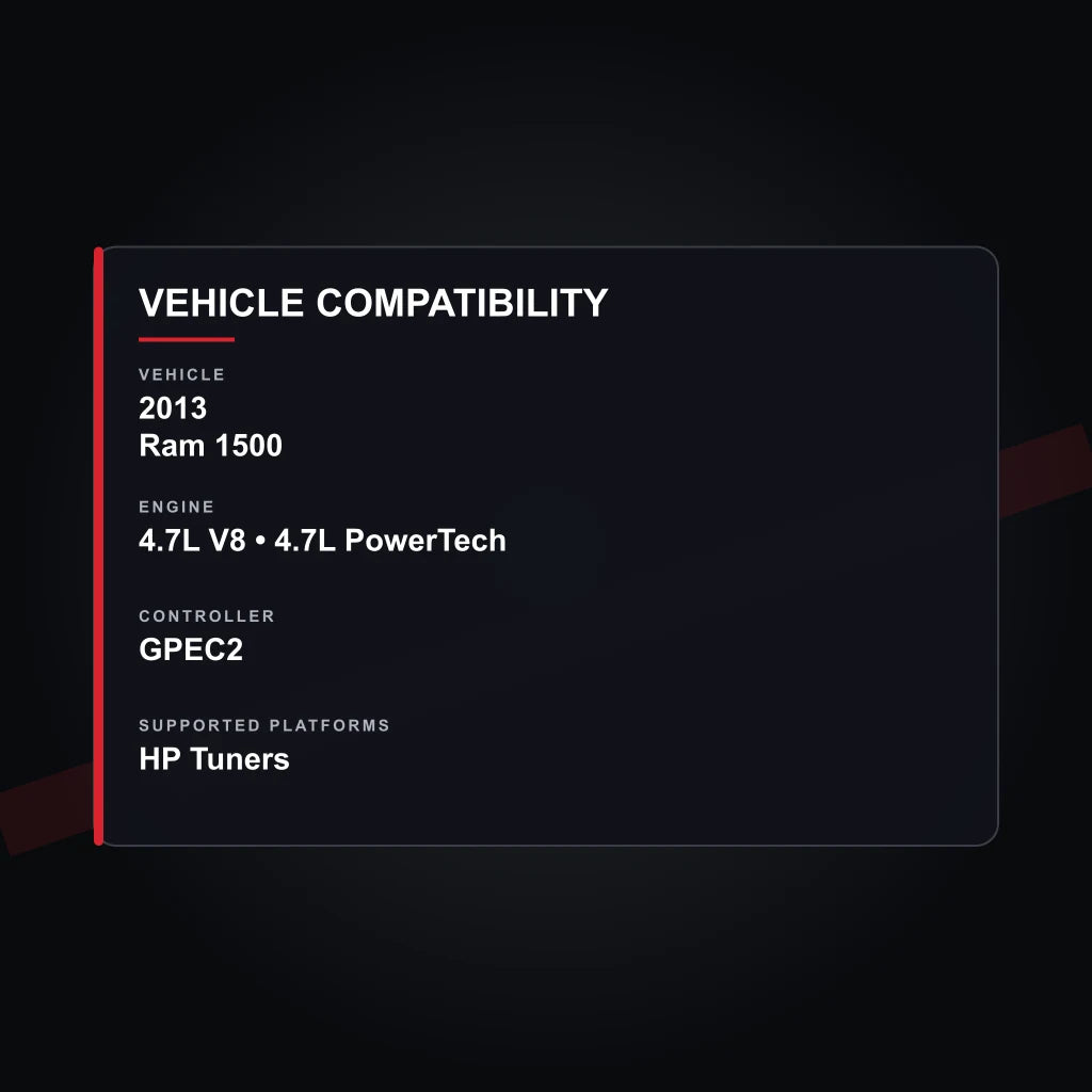 2013 Ram 1500 4.7L V8 Engine Tuning vehicle compatibility